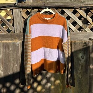 Brixton Rust and Lilac Knit Sweater